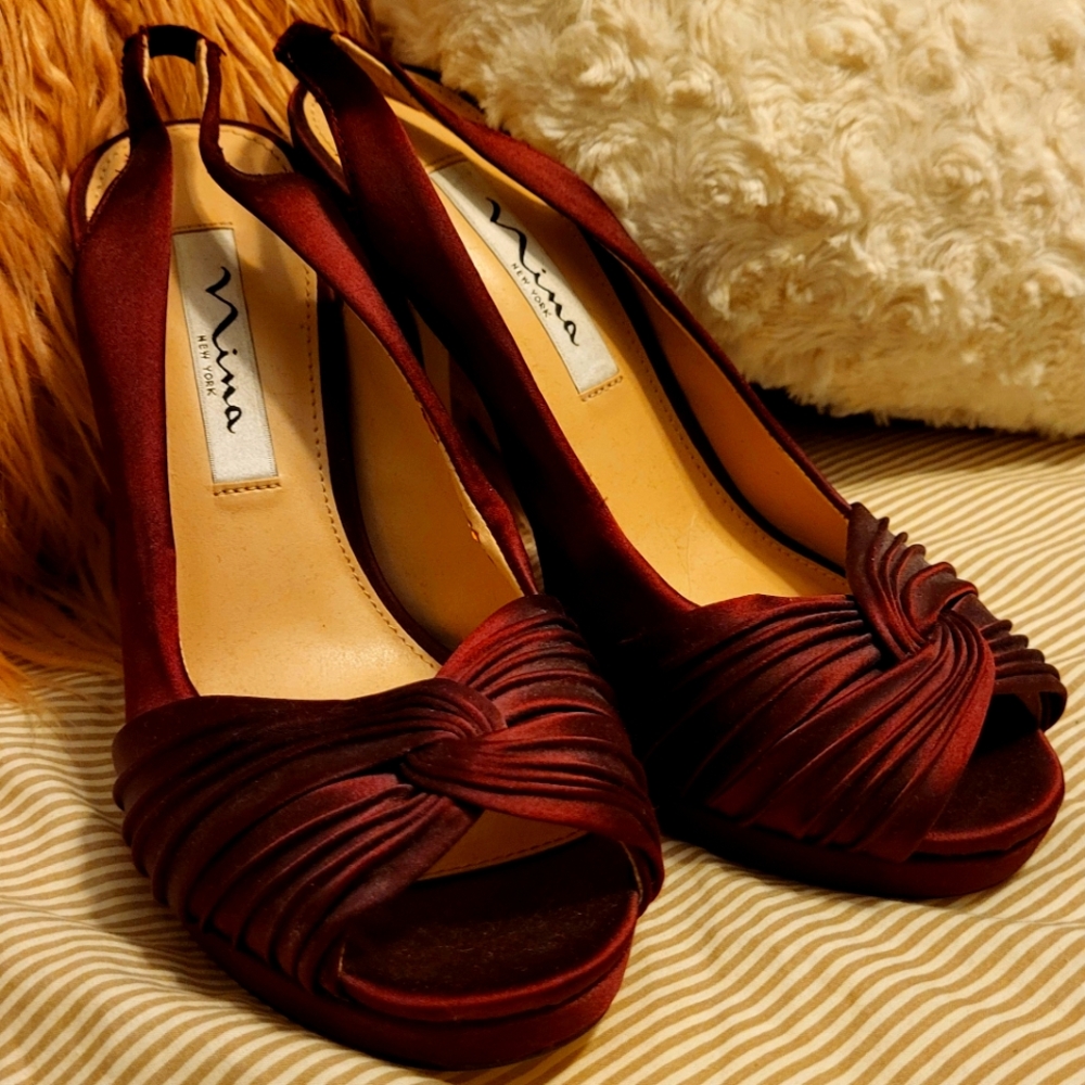 Burgundy High Heels